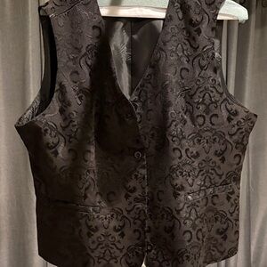 Grace Karin Black Brocade Vest